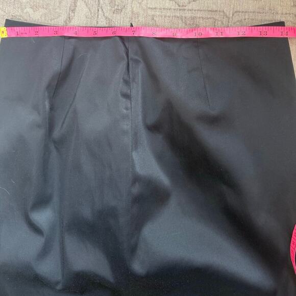 Moschino Cheap and Chic Vintage Black Satin Skirt Suit Set Size 10, measures a 6 - Picture 11 of 11